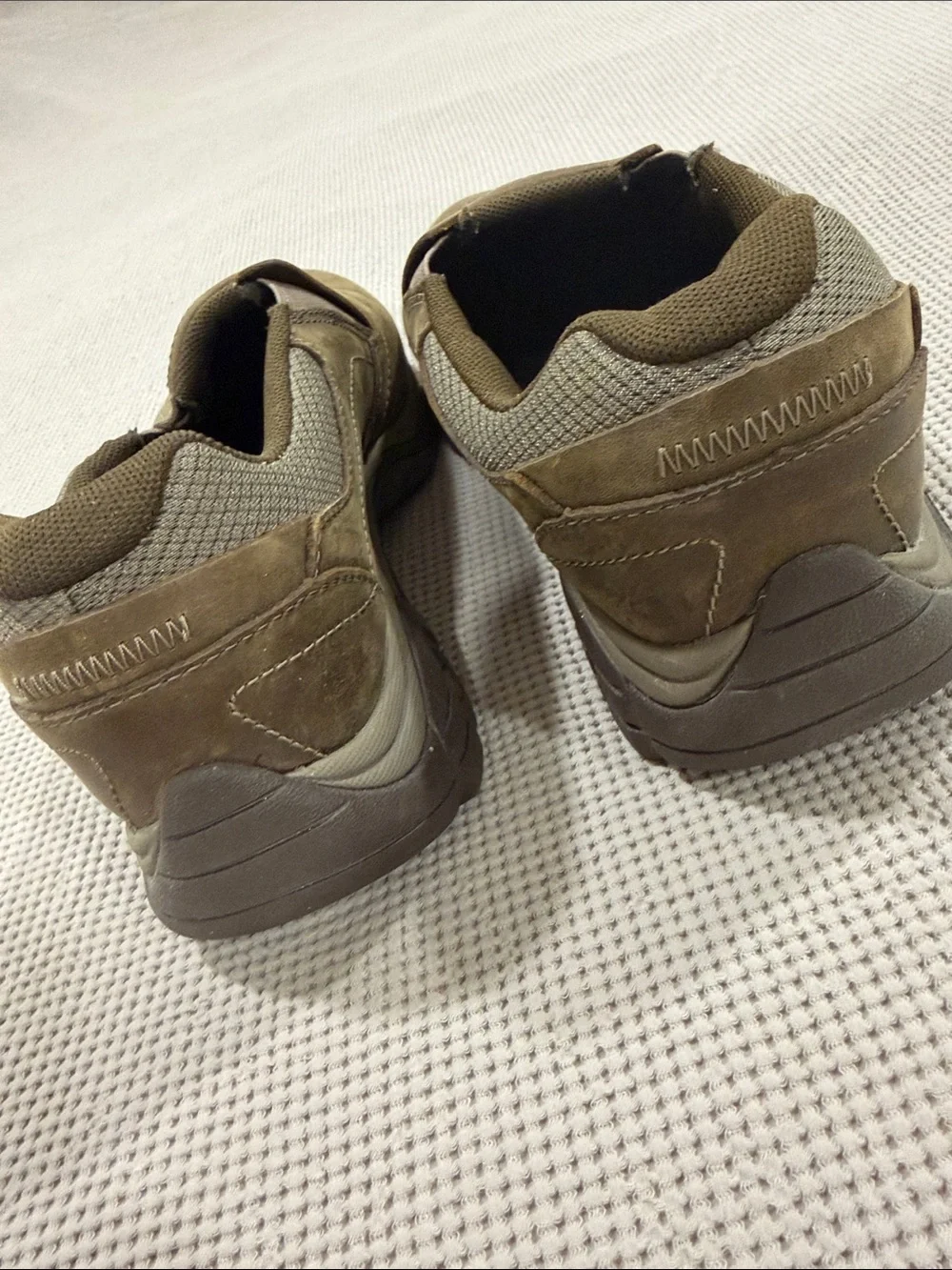 Merrell Men's Olive Brown Slip-On Leather Trail Shoes